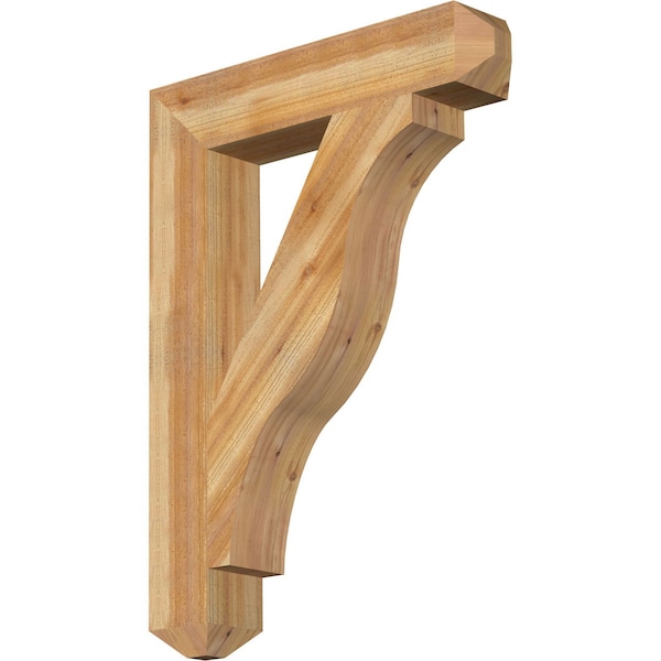 Ekena Millwork Funston Craftsman Rough Sawn Bracket, Western Red Cedar, 6"W x 32"D x 44"H BKT06X32X44FST04RWR - main